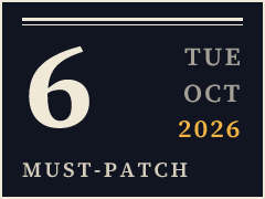 Daily CISO edition plate for October 6, 2026, marked must-patch: CISA Adds Actively Exploited Citrix NetScaler Flaw to KEV Catalog