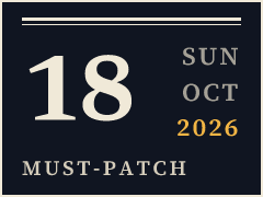 Daily CISO edition plate for October 18, 2026, marked must-patch: CISA urges emergency patching of critical BeyondTrust Remote Support flaw